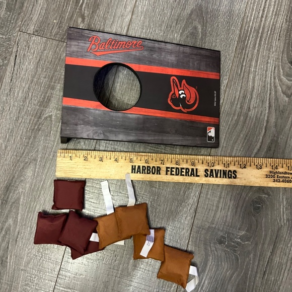 Baltimore Orioles Table Top Bean Bag Toss Corn Hole Wild Sport 10.5” x6.5” x3.5” - Picture 2 of 5
